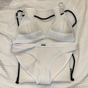 Triangl White Bikini Set